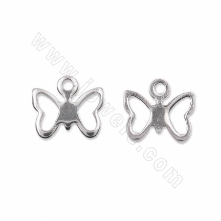 304 stainless steel pendant butterfly  size  9x10 mm hole 1.2mm 200pcs/pack
