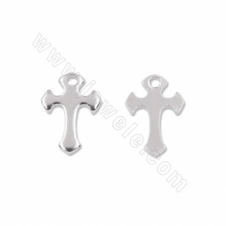 304 stainless steel pendant cross size 9x12mm hole 1.2mm 200 pcs/pack