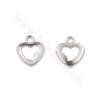 304 stainless steel pendant heart  size 9x10mm hole1.5mm 200 pcs/pack