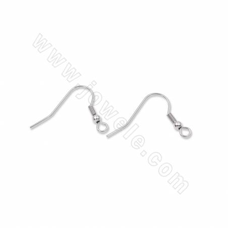304 stainless steel earring hook finding  size 20x24mm pin 0.8 mm hole 2.2mm 200 pieces/pack
