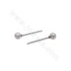304 stainless steel ear stud findings  with frosted round bead  size 3x14mm pin0.8mm 50 pieces/pack