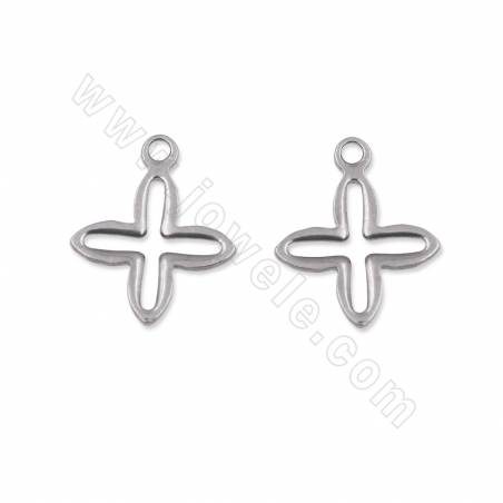 304 stainless steel  pendant hollow cross  size12x14mm hole1.2mm 200pcs/pack