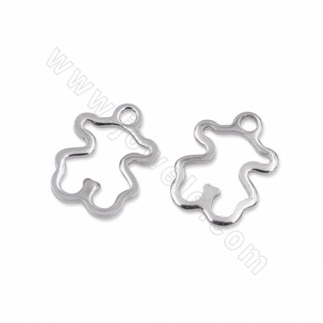 304 stainless steel  pendant bear  size 10x15mm hole 1.5mm 200 pcs/pack