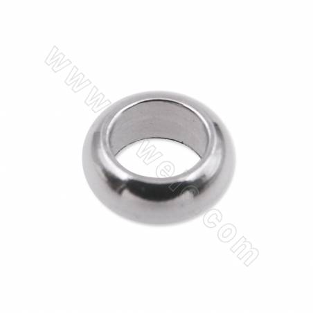 perles d'écartement en acier inoxydable 304 rondes diamètre 5mm trou 3mm 200pièces/pack