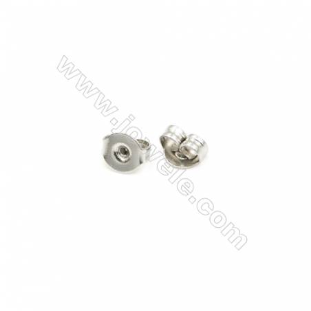 304 Stainless Steel Earnuts  Size 5x1.7x2.7mm  Hole 0.8mm  5000pcs/pack