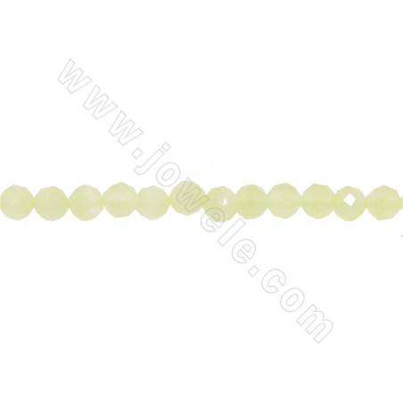 Synthèse perles de pierre yeux de chat strand rond facettes diamètre 3mm trou 0.8mm15~16"/strand