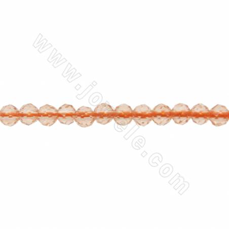 Collier de perles de verre multicolores à facettes rondes diamètre 2 mm trou 0.5mm 15~16"/cordeau