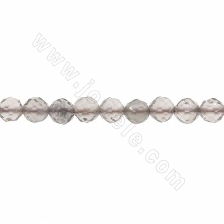 Perle di quarzo di sintesi filo rotondo sfaccettato diametro 3mm foro 0,8mm 15~16"/filo