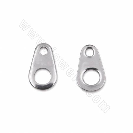 304 stainless steel connector teardrop size 5x6 mm hole 1.5 - 2.6mm 200pcs/pack