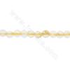 Perline di quarzo rutilato d'oro naturale a filo Diametro rotondo sfaccettato 2mm Foro 0,8 mm 15~16"/Filo