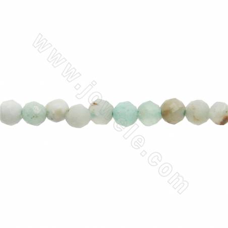 Chrysoprase Faceted Round 2mm Hole0.8mm 39-40cm/Strand