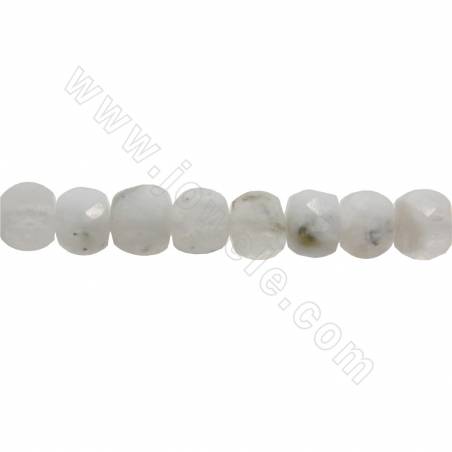 Moonstone Faceted Square Size4mm Hole0.8mm 39-40cm/Strand