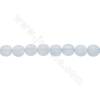 Rouleau de perles d'aigue-marine naturelles à facettes plates et rondes de diamètre 6mm et de trou 0.8 mm 15~16"/cordeau