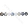 Natural sodalite bead strand faceted flat round diameter 6 mm hole 0.8mm 15~16"/strand