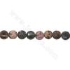 Natural  Black Stripes Rhodochrosite Beads  Strand Faceted Flat Round Diameter  6mm Hole 0.8mm 15~16"/Strand