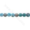 Natural apatite beads strand faceted flat round diameter 6mm hole 0.8mm 15~16"/strand