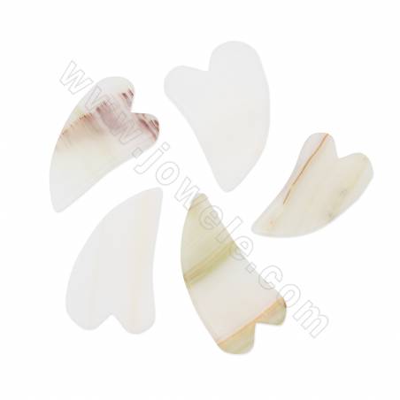 Strumento GuaSha di giada naturale XinJiang Dimensione cuore 55x102-75x100mm x1pezzo