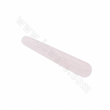 Natural Quartzo rosa Caneta de acupuntura Rosto Massagem Ferramentas, Tamanho 19x109mm, x1pç.