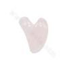 Натуральный розовый кварц гуаша инструмент сердце размер 60x80мм x1шт