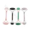 Multi- color Natural gemstone double-head roller facial massager  alloy welding length about 145mm width 55mm x1piece