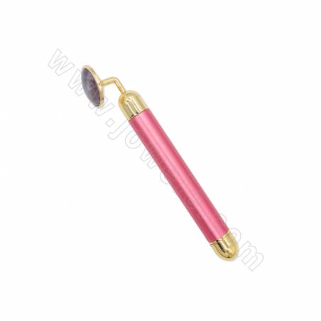 Multi-color Natural gemstone electric facial massager alloy welding length about 156mm width 28mm x1piece