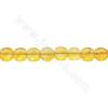 Natural Citrine Beads Strand Faceted  Flat Round Diameter 6mm Hole 1.2mm 15~16"/Strand
