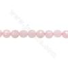 Collier de perles en quartz rose naturel facetté plat rond diamètre 8mm trou 1.2mm 15~16"/cordeau