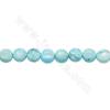 Reconstituted turquoise beads strand faceted flat round diameter 6 mm hole 1.2mm 15~16"/strand