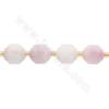 Natural Kunzite Beads Strand Faceted Prismatic Size10x11mm Hole 1.5mm About 30 Beads/Strand 15~16"