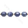 Rang de perles de lapis-lazuli naturel à facettes taille 9x10mm trou1.5mm environ 30 perles/rang 15~16"