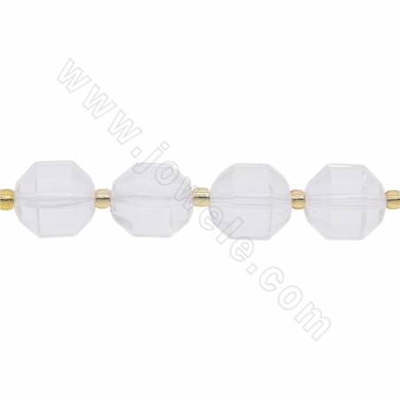 白水晶串珠 能量柱 尺寸11x12毫米 孔徑1.5毫米 長度39-40厘米/條