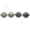 Natural labradorite beads strand faceted prismatic size  10x12mm hole 1.5mm 15~16"/strand