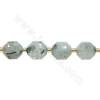 Natural Prehnite Beads Strand Faceted Prismatic Size 10x12mm Hole 1.5mm About 28Beads/Strand 15~16"