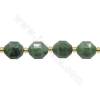Natürliche grüne Diopsidperlen Strang Facettierte Größe 9x10mm Loch1,5mm Ungefähr 32 Perlen / Strang 15 ~ 16 "