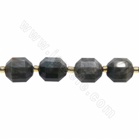Collier de perles en pierre naturelle d'oeil de faucon Taille 11x12mm Trou 1.5mm Environ 26 perles/collier 15~16"