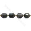 Natural Hawk's Eye Stone Beads Strand Faceted Prismatic Size 11x12mm Hole 1.5mm About26 Beads/Strand 15~16"
