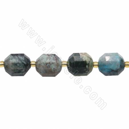 Collier de perles de chrysocolle naturelle à facettes Taille 10x12mm Trou1.5mm Environ 28 perles/collier 15~16"/collier