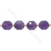 Natural Purple Jade Beads Strand Faceted Prismatic Size 10x12mm Hole 1.5mm About 28 Beads/Strand15~16"