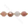 Mix Moonstone Faceted Prismatic Size 9x10mm Hole1.5mm 39-40cm/Strand
