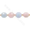 Natural Morganite Beads Strand Faceted Prismatic Size 9x10mm Hole 1.5mm About 32 Beads/ Strand 15~16"