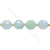 Natural  Australian Chrysoprase Beads Strand Faceted Prismatic Size 11x12mm Hole 1.5mm About 28 Beads/Strand 15~16"