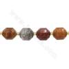 Perles de quartz naturel coloré à facettes taille10x12mm trou 1.5mm environ 28 perles/corde 15~16"