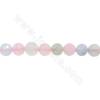 Natural morganite beads strand faceted round diameter 8mm hole 1mm 15~16"/strand