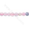 Natural morganite beads strand faceted flat round diameter 4 mm hole 0.8mm 15~16"/strand