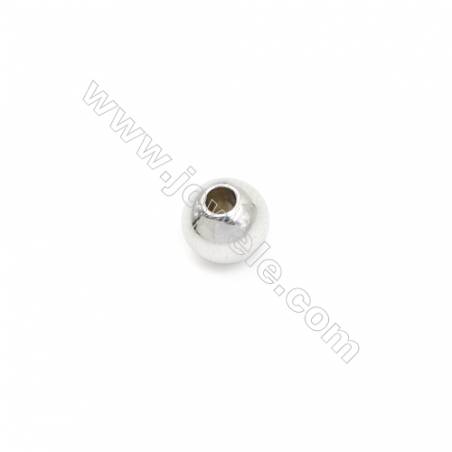 304 Stainless Steel Round Beads, Diameter 6mm, Hole 2mm, 500pcs/pack