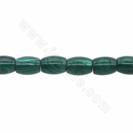 Natural Malachite Barrel Beads Strand Size10x14mm Hole 1.2mm 15~16"/Strand