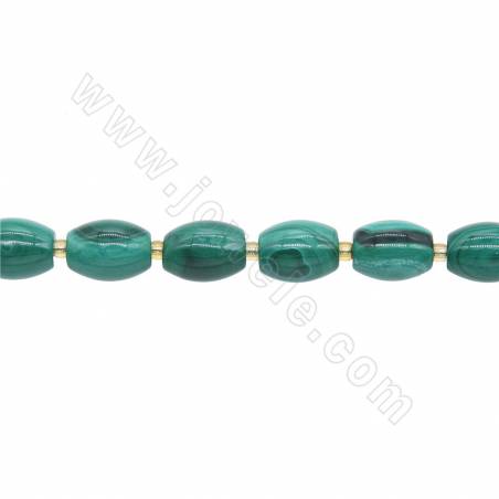 Perles de malachite naturelle en forme de baril taille 9x12mm trou1.5mm environ 26 perles/corde 15~16"