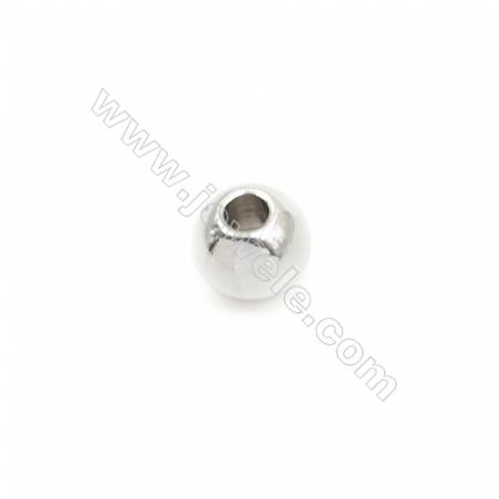 304 Stainless Steel Round Beads, Diameter 8mm, Hole 2.5mm, 300pcs/pack