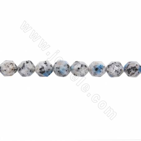 Natural K2 beads strand faceted star cut size 9x10mm hole 1.2mm 15~16"/strand
