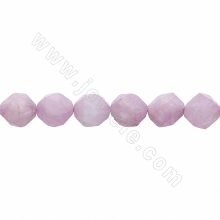 Perles naturelles de kunzite violette en étoile à facettes taille 9x10mm trou1.2mm 15~16"/cordeau